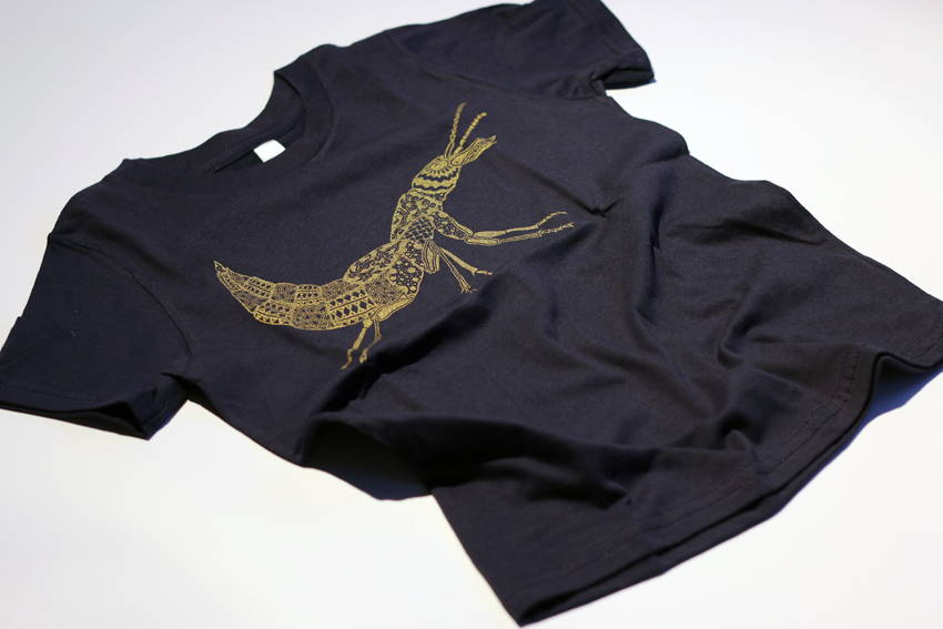 Kids - Navy blue with golden Beetle - 6yrs (TS004)