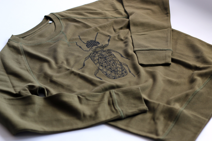 Men/Unisex - British khaki with black Beetle - M (SWA026)