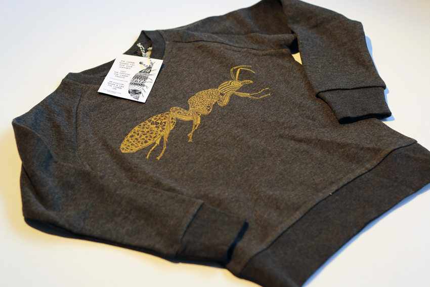 Dark heather grey with golden Ant - 3-4yrs (SWC032)