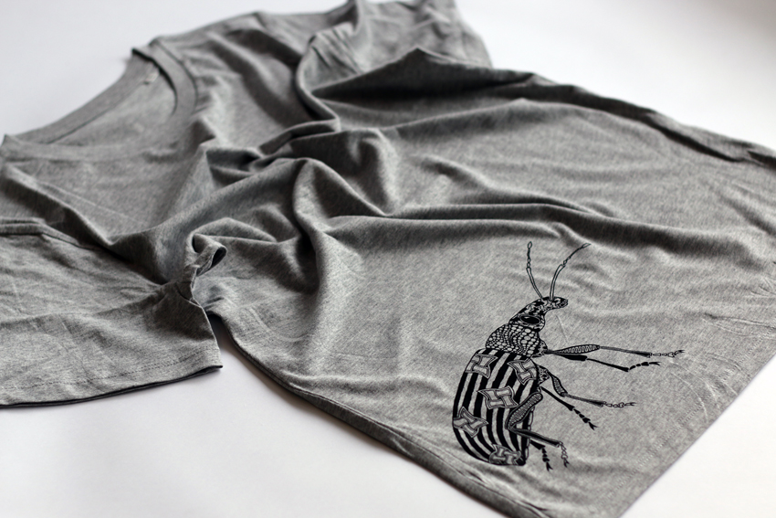 Men - Mid heather grey with black Weevil - S (TS098)