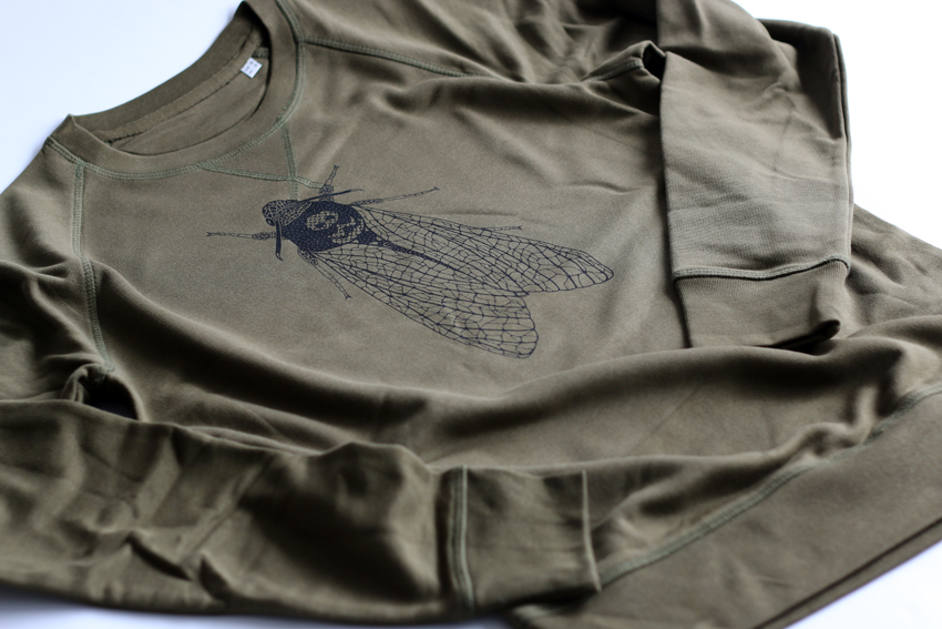 Men/Unisex - Khaki with black Moth - M (SWA109)