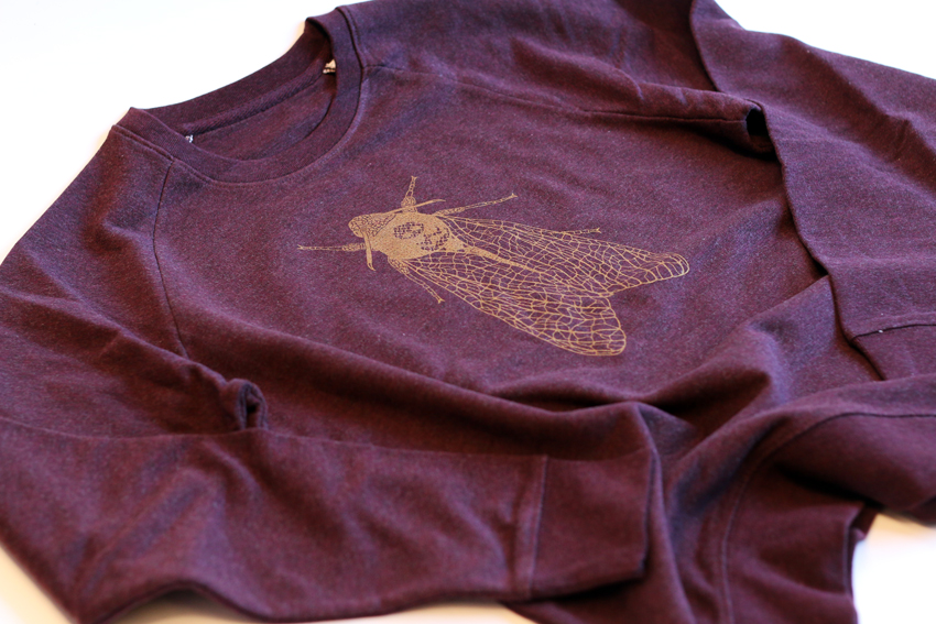 Men/Unisex - Heather grape red with golden Moth - XXL (SWA111)