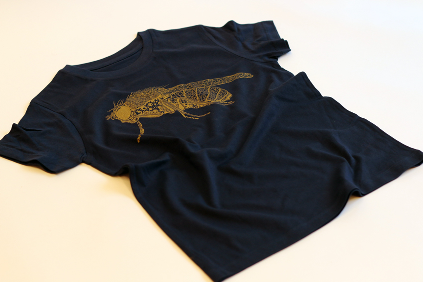 Boys/Girls - Navy with golden Fruit fly - 7-8yrs (TSC040)