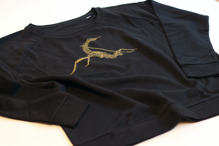 Women - Black with golden Jungle nymph - XL (SWA091)