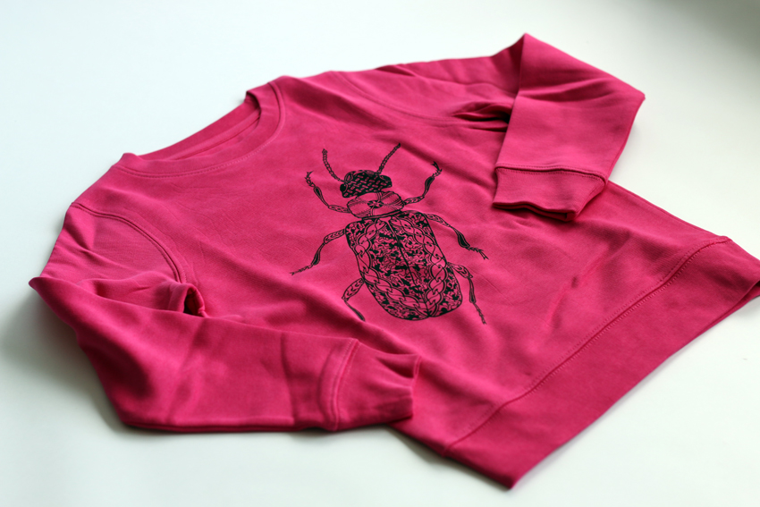 Raspberry with black Beetle - 5-6yrs (SWC010)