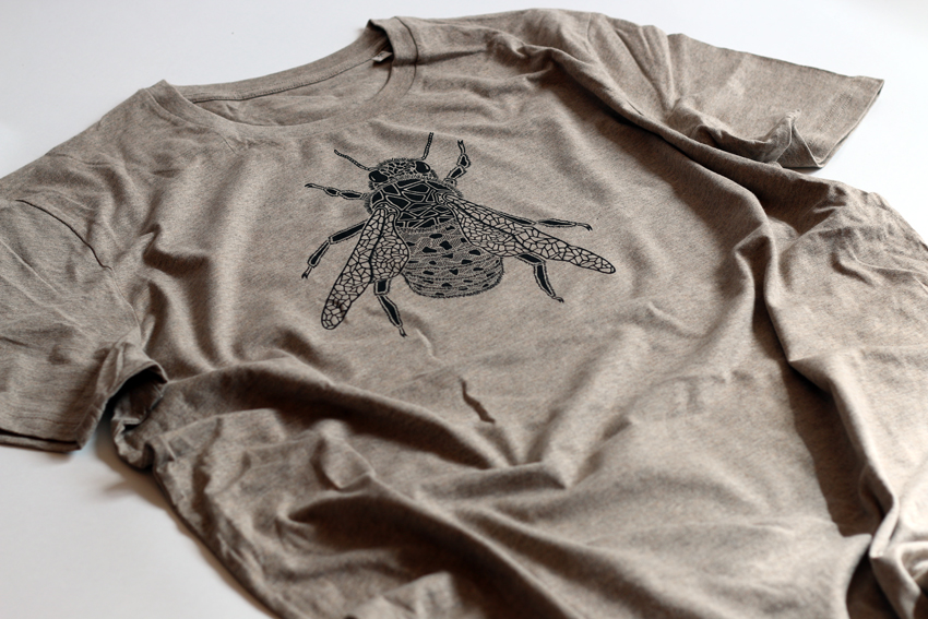 Men - Heather sand with black Bee - XXL (TS068)