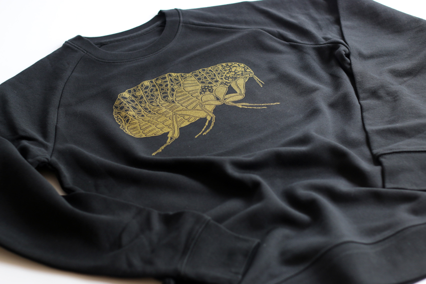Men/Unisex - Black with golden Flea - XXL (SWA111)